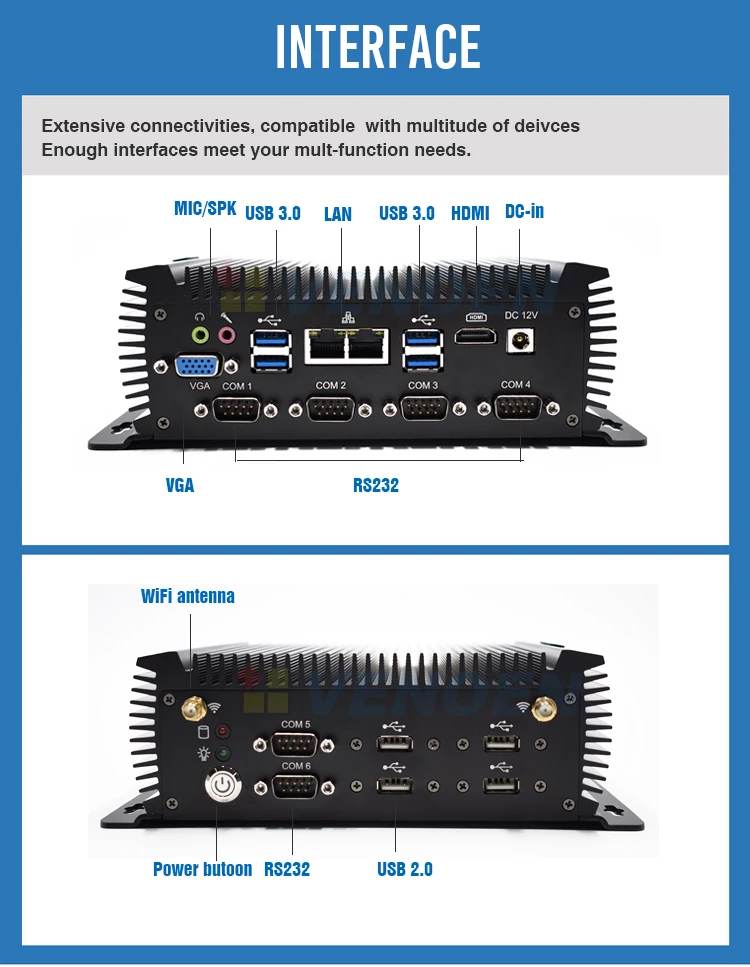 Intel Core i5 8250u четырехъядерный процессор minipc dual nuc i7 5500U Windows 10 Linux промышленный компьютер COM HDMI VGA j1900 тонкий клиент