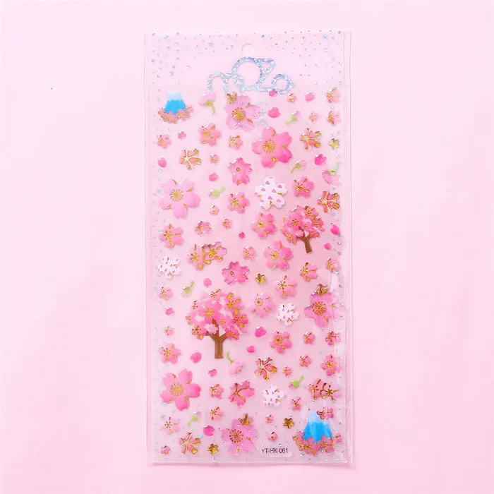 The cherry blossom 1 шт. в стиле Фэнтези бронзированные хрустальные капли клей Изящные наклейки DIY Подарочная открытка ручной работы фотоальбом Diaryscrapbook декоративные - Цвет: The cherry blossom
