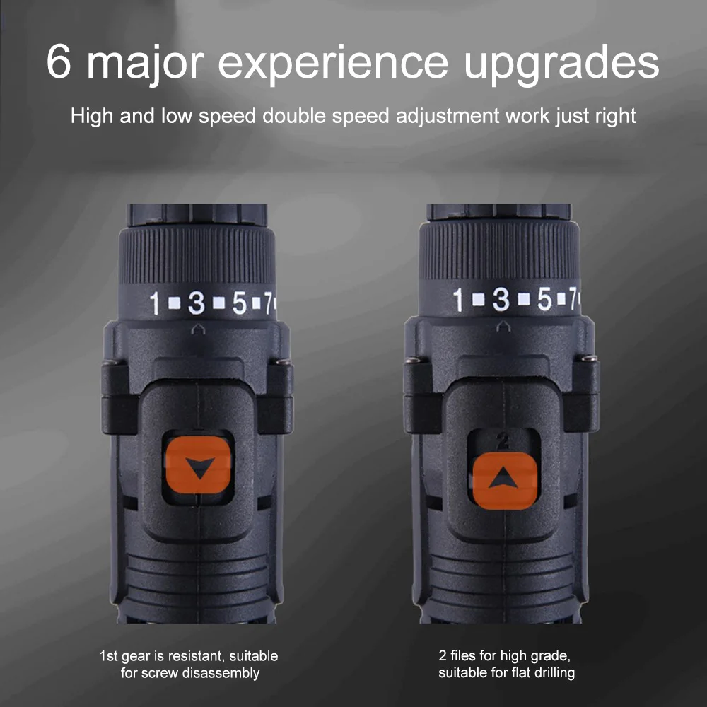 25 в 36 В Электрическая отвертка с 2 литиевыми батареями Беспроводная