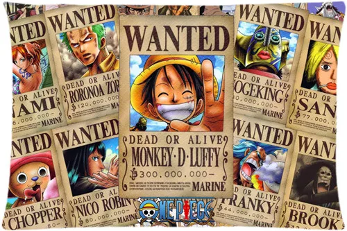 Японский Аниме One Piece Наволочки 35x45 см удобные лучший подарок для вашей семьи Высокое качество - Цвет: Черный
