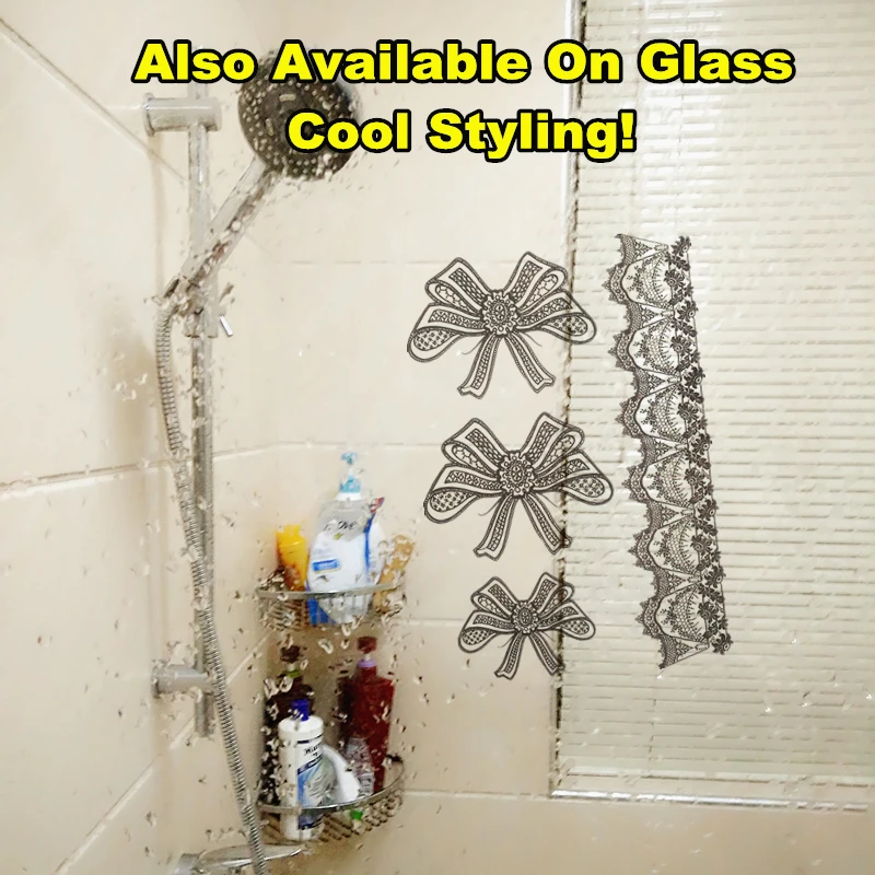 Черный кружевной бант SHNAPIGN временная татуировка боди арт флеш стикер для