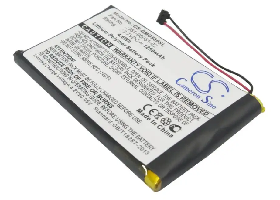 Аккумулятор Cameron Sino 1250mah для GARMIN Dezl 560LMT 560LT 650LM 361 00051 02|Аккумуляторы мобильных