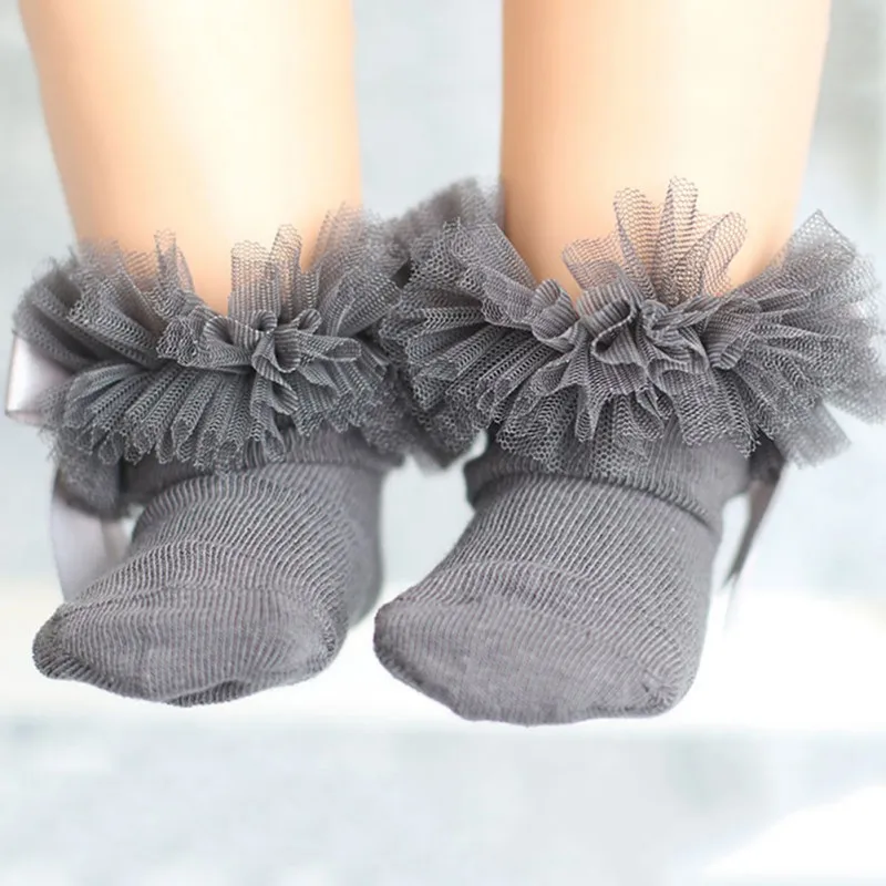 2018 детские носки хлопковые для новорожденных кружевные гетры с оборками Chaussette Bebe