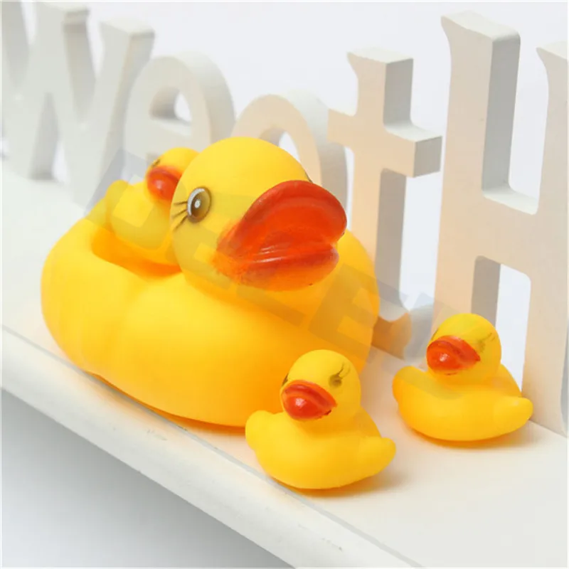 4 шт./компл. резиновые утки семья симпатичная девочка мальчик ванна купание гонка