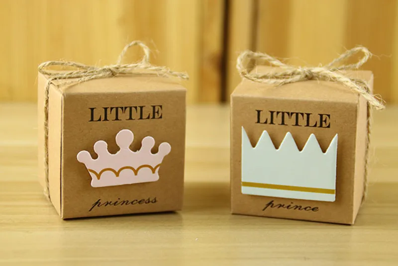 100 шт. Подарочная коробка из крафт-бумаги в виде короны | Дом и сад