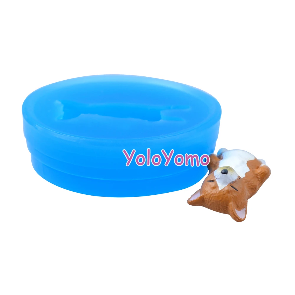 D570YL 40 8 мм 3D корги собака силиконовая форма-животная форма для десерта украшения