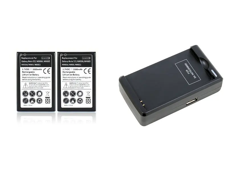 Сменный аккумулятор + зарядное устройство для Samsung Galaxy Note III 3 N9000 N900 / T V/P N9002 N9005 N9006