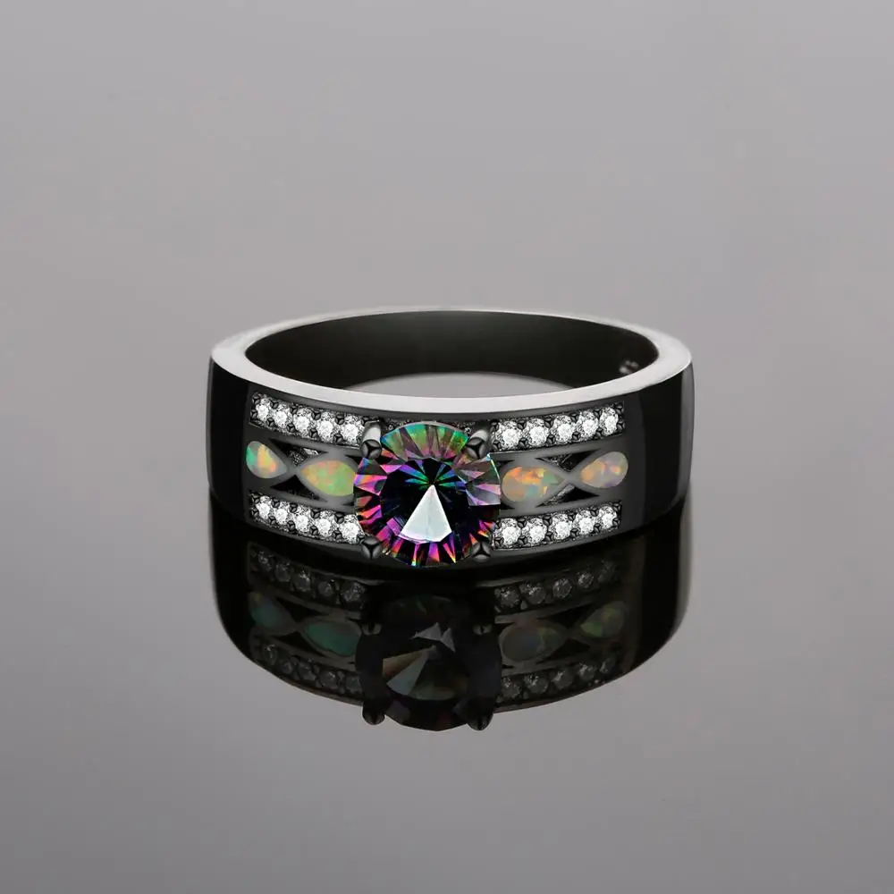 Jewelrypalace модные мистик кварц создан опал кольцо стерлингового серебра 925 лучший