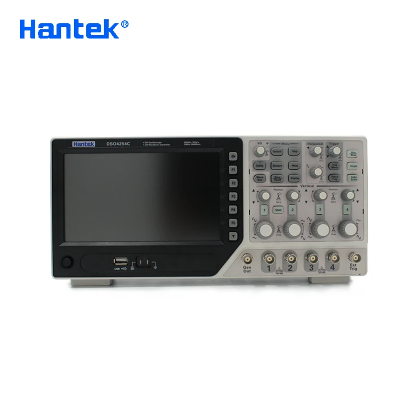 Hantek официальный DSO4254C цифровой осциллограф 4 канала 250 МГц ЖК-ПК портативный USB осциллографы+ EXT+ DVM+ Функция автоматического диапазона