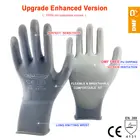 Защитные перчатки NMSafety, нейлоновые вязаные садовые перчатки с покрытием из полиуретана Высокого Качества