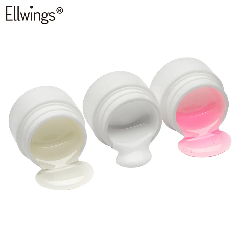 Ellwings набор гелей для дизайна ногтей, гель для наращивания, быстростроительный Гель-лак, впитывающий УФ-волокно, лак для наращивания ногтей, нужен праймер