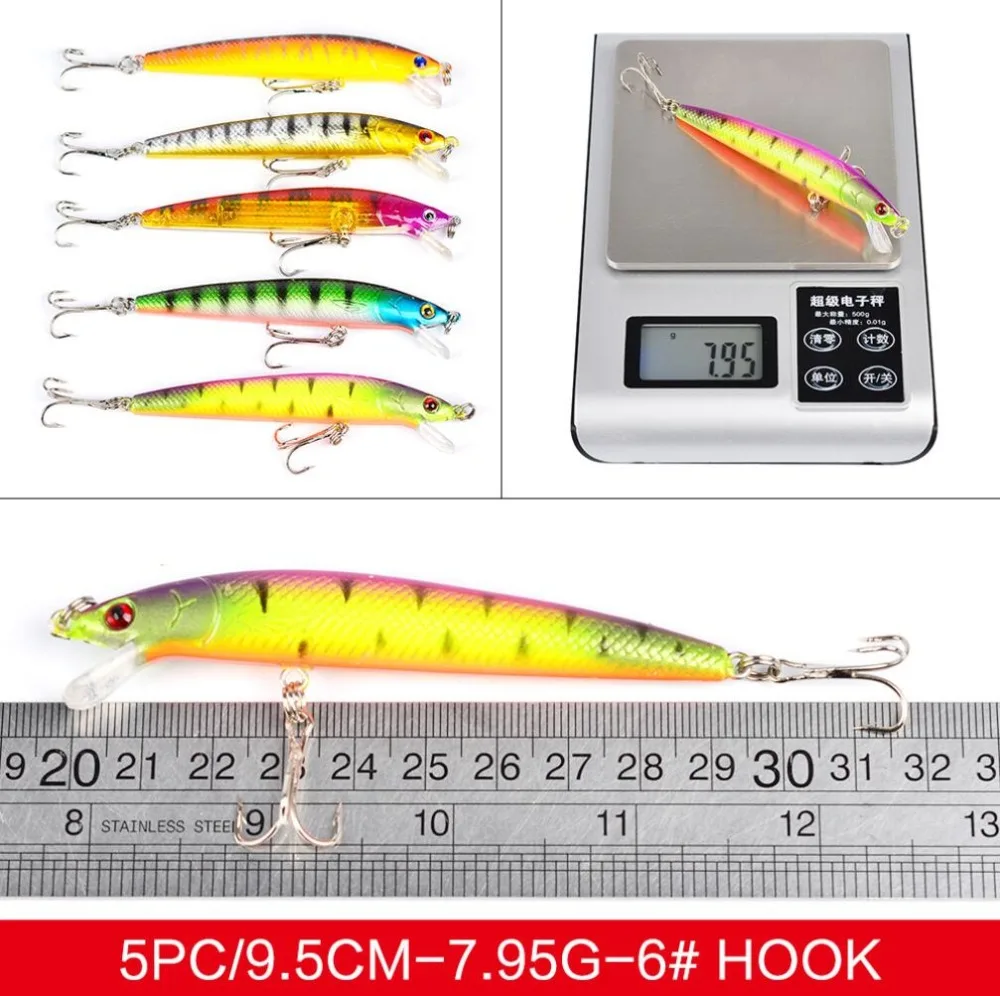 43 шт./лот Minnow рыболовные модели приманки Crankbait Спиннер воблеры Карп Рыболовный