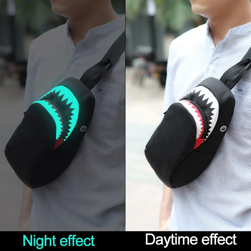 Мужской рюкзак школьный из крокодиловой кожи светящийся для мальчиков