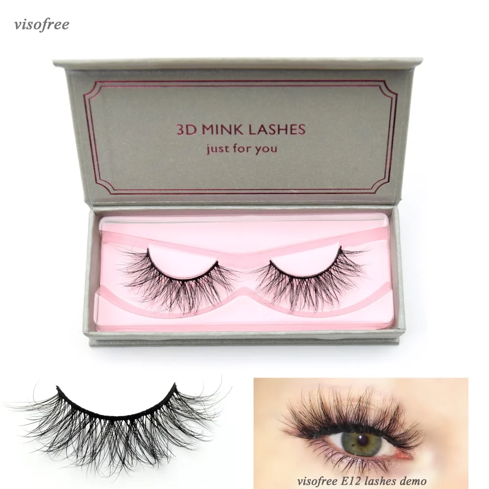 

Visofree Lashes 3D Mink Eyelashes Dramatic Look and Feel False Eyelashes 100% Handmade & Cruelty-Free Reusable Mink Eyelashes