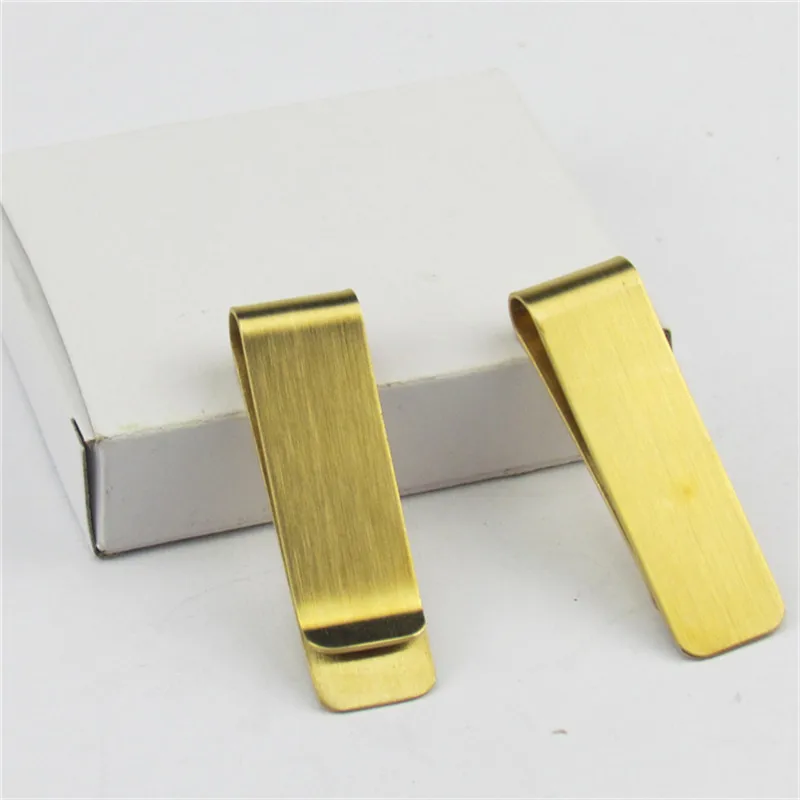 

High quality metal men's wallet clip gold money clip retro thick brass fashion simple men's metal banknote clip wallet PJ001