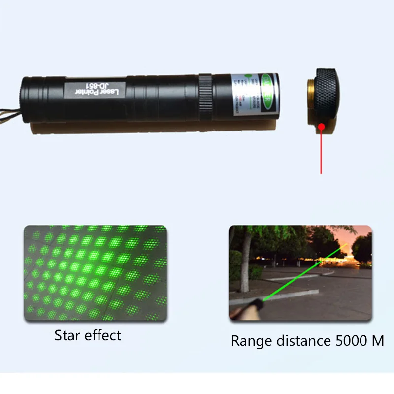 Охотничий зеленый лазерный прицел 532nm Lazer мощный 851 лазеры указка 16340 батареи +