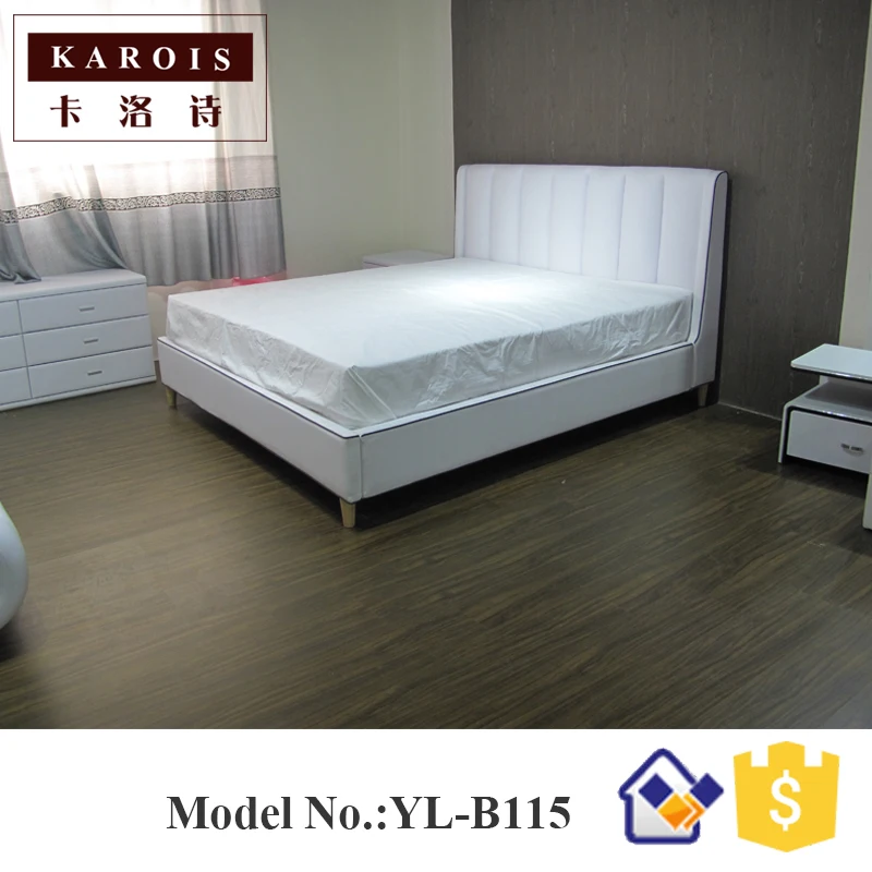 2017 последние кровати для спальни дизайн мебели современная кожаная кровать