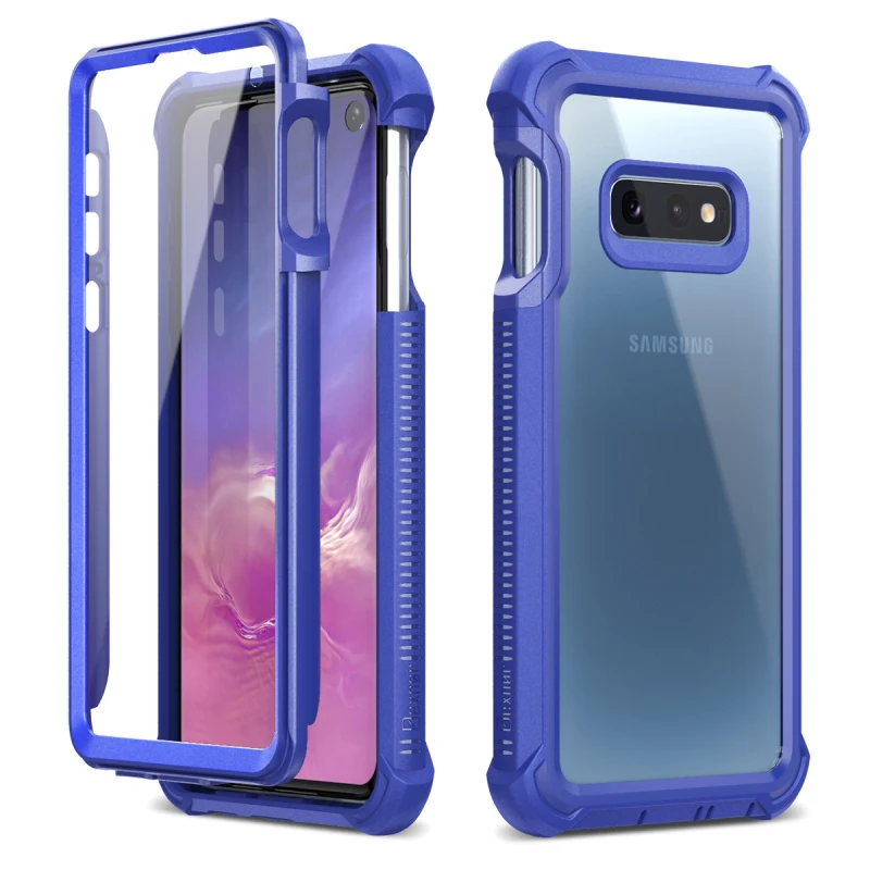 

Чехол 2 в 1 для Samsung Galaxy S10 Plus, чехол со встроенной защитой экрана, противоударный жесткий бампер, чехол для S10e capa