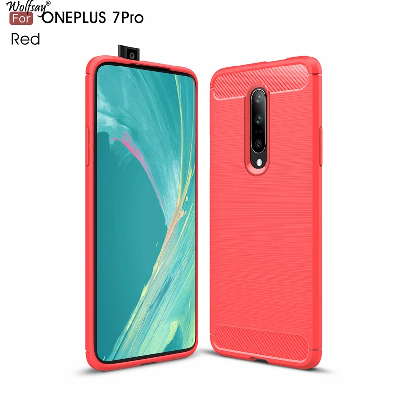 Wolfsay противоударный чехол для Oneplus 7 Pro Чехол One Plus 7Pro Мягкий ТПУ матовый Телефон