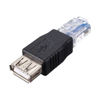 usb a female to ethernet rj45 male adapter connector router adapter black free shipping