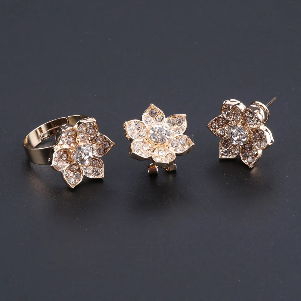 Свадебные наборы ювелирных изделий для невесты набор из хрустальных африканских