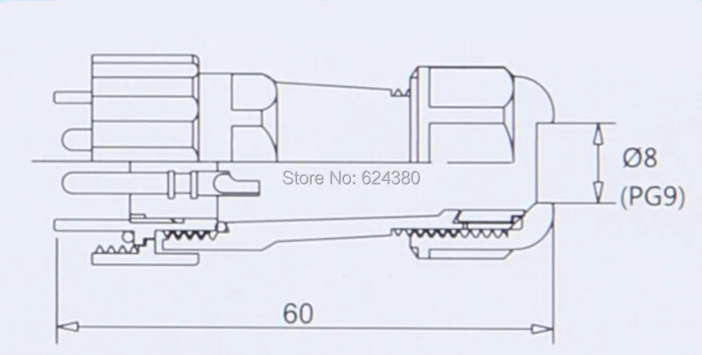 Фланец водонепроницаемый пыленепроницаемый авиационный разъем SD16 16 мм 5 Pin