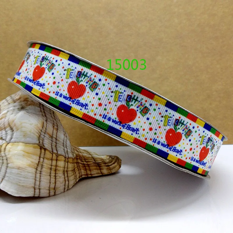 15003 50 ярдов мультфильм напечатанный grosgrain ленты 16674 - Цвет: 15003