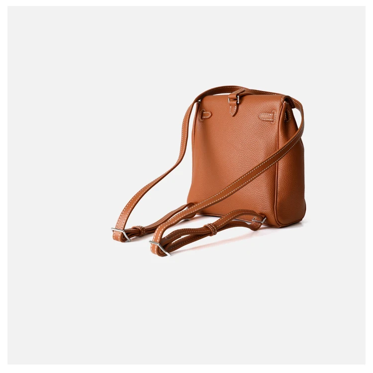 Camelia Padlock рюкзак из натуральной коровья кожа Мода знаменитостей Back Pack