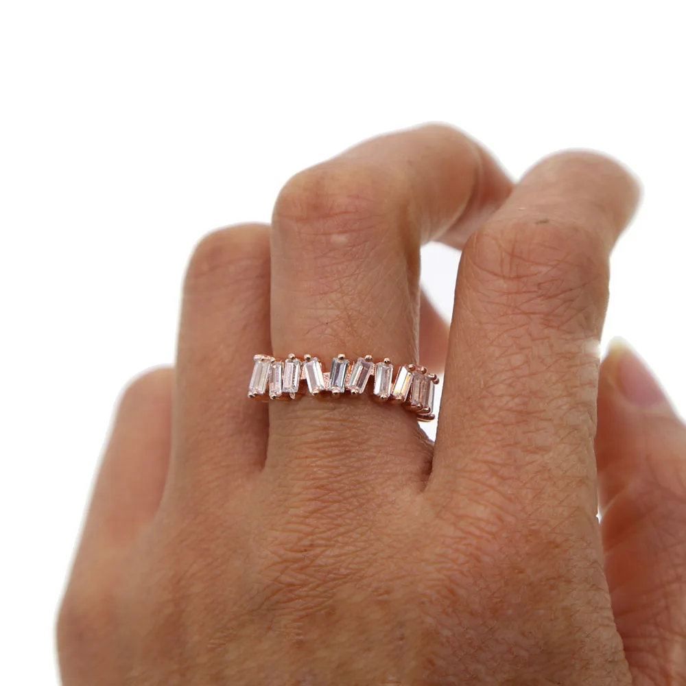 Anillos Новый Для женщин верхняя одежда с геометрическим узором качество Cz кольцо