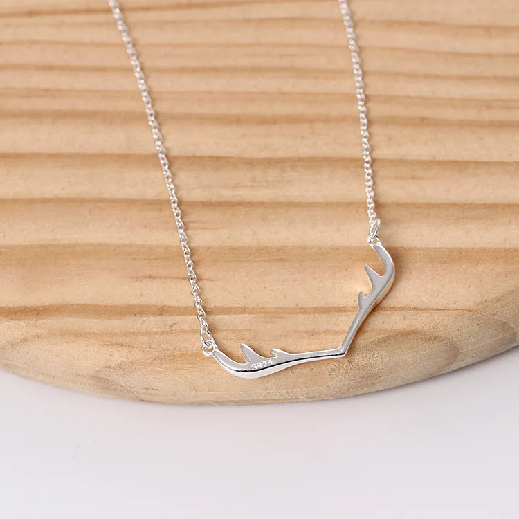 elk necklace women gift 100% 925 Sterling silver nacklace Jewellery Clavicle chain pendant charms | Украшения и аксессуары