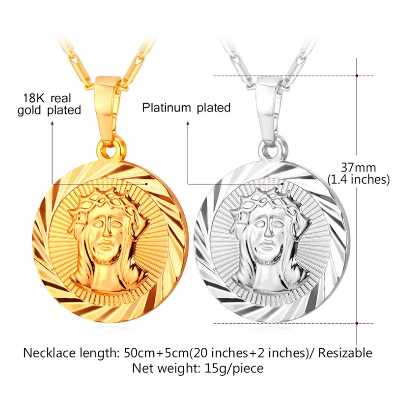 Круглая фигурка Иисуса Kpop золотого/серебряного цвета для женщин христианские