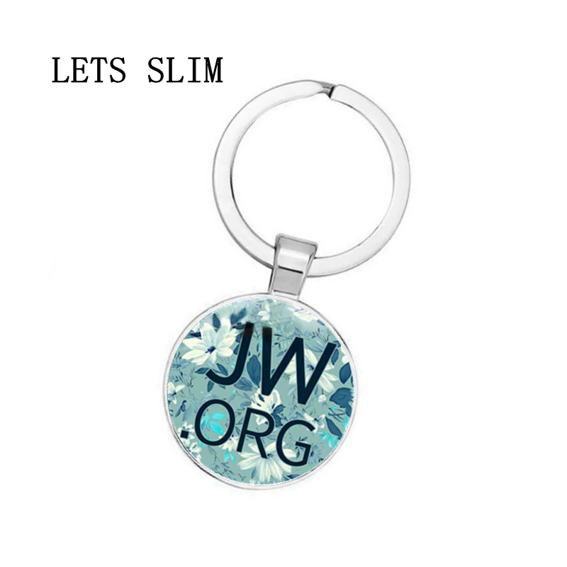 Лидер продаж! классические цвета цветок JW. ORG Брелоки держатель Круглый купол