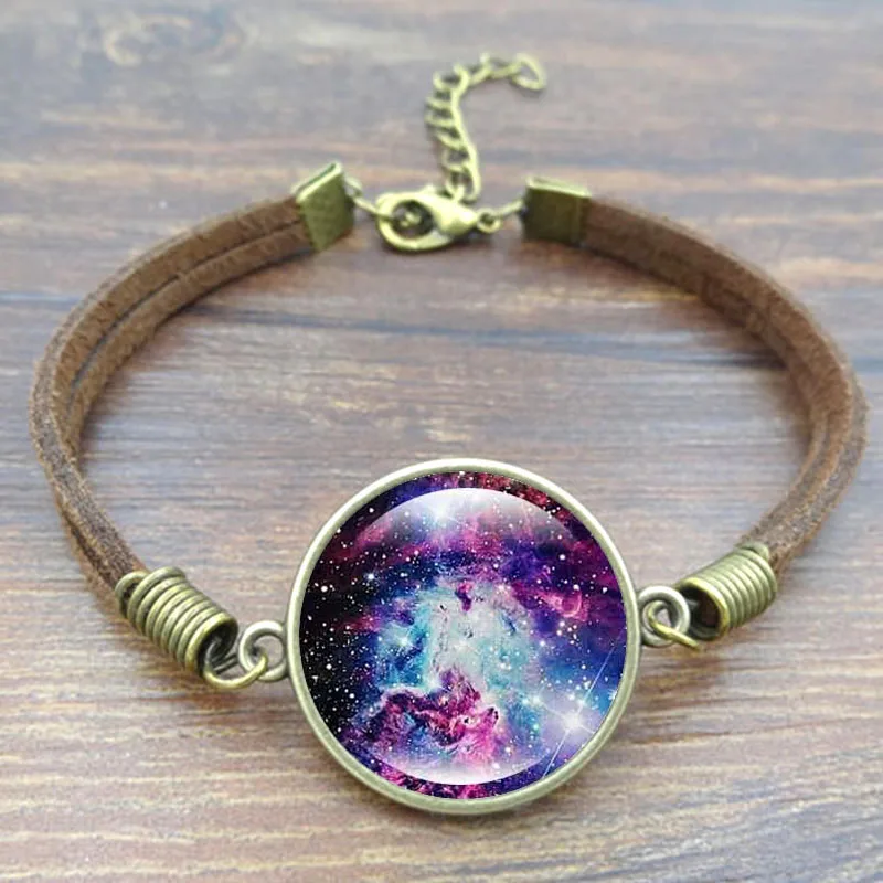 Винтажные браслеты и Galaxy Space Art Стеклянные Кабошоны модные ювелирные изделия