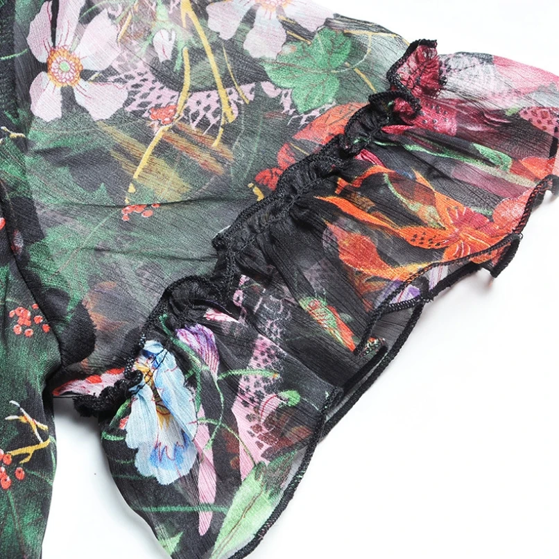 Богемия молодежи женское платье Цветочный принт Офисные женские туфли летние