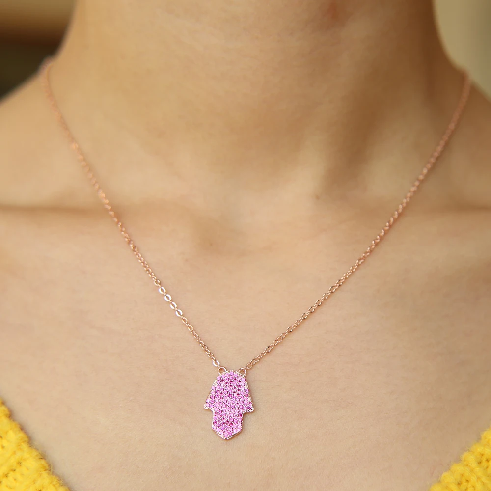 Женское золотое ожерелье fatima's hand Золотое микро ожерелье|fashion necklace|necklace fashionnecklace