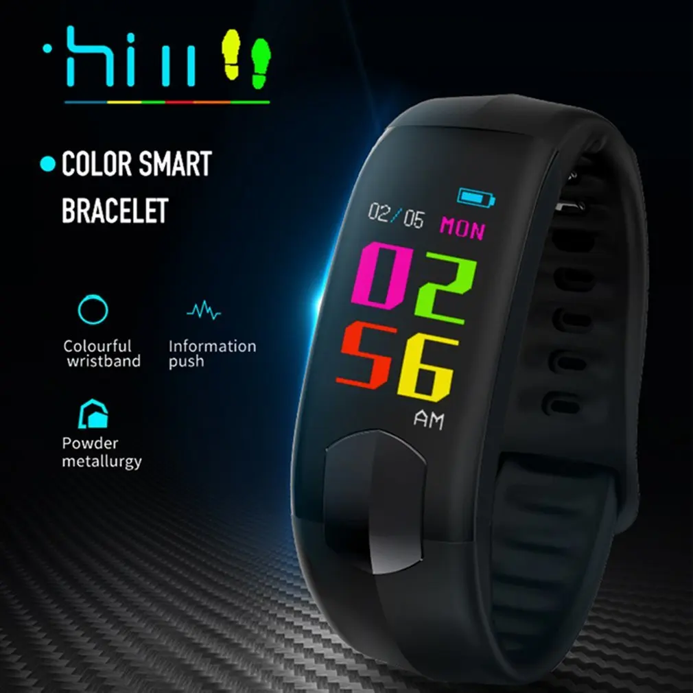 0 96 &quotOLED цветной экран WI11 Smart Band кровяное давление пульсометр шагомер водостойкие