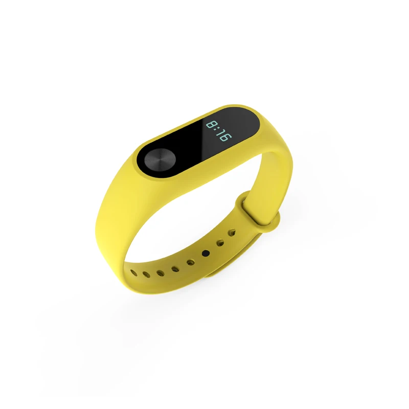 yellow EIMO силиконовый браслет на запястье для Xiaomi mi band 2 Ремешок Браслет mi band 2 спортивные наручные часы аксессуары для смарт-браслета - Цвет ремешка: yellow