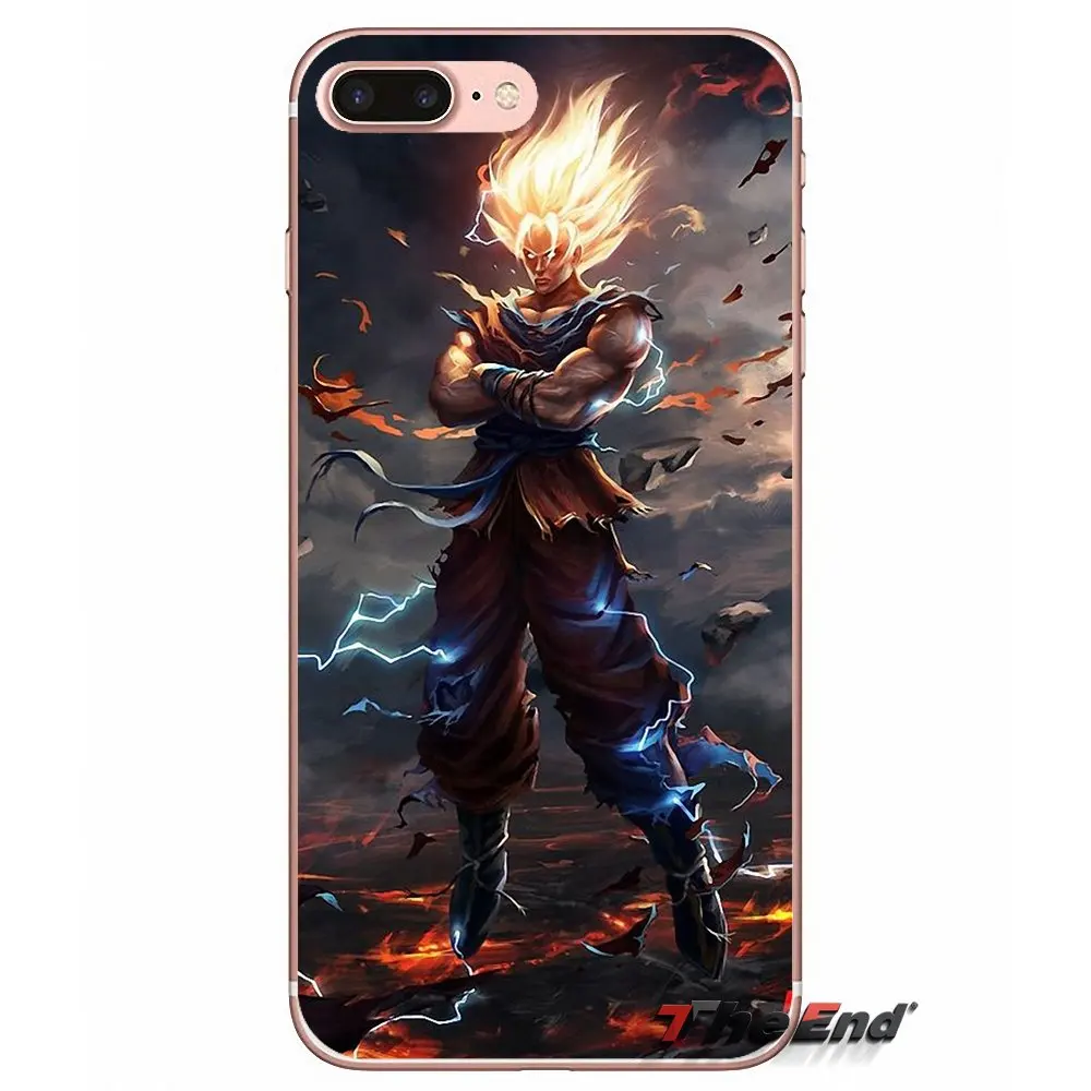 Чехол DRAGON BALL Z Super Saiyan God Son Goku для Apple iPhone X 4 4S 5 5S SE 5C 6 6S 7 8 Plus 6Plus 7plus 8plus Fundas