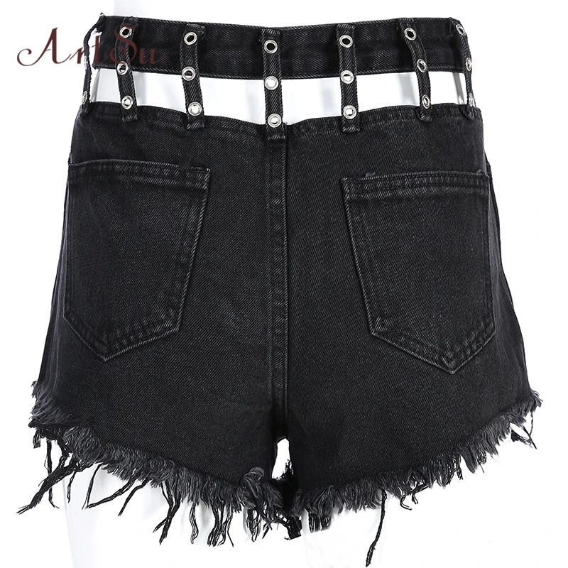 Фото ArtSu Cut Out Harajuku Denim Shorts Ladies Casual Cotton High Waist Jeans Women Hot Short Pants Summer ASSH20073 Женская одежда ArtSu Cut Out Harajuku Denim Shorts Ladies Casual Cotton High Waist Jeans Women Hot Short Pants Summer ASSH20073 Женская одежда