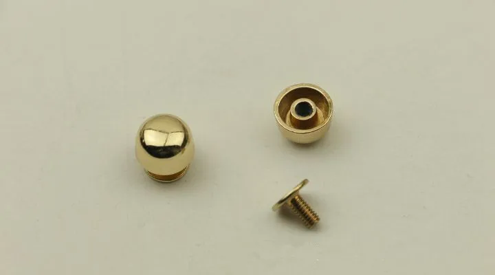 10Pcs Round Rivet Screw For Bags Hardware Handbag Decorative Studs Button Nail Metal Buckles Snap Hook Leather Craft Accessories