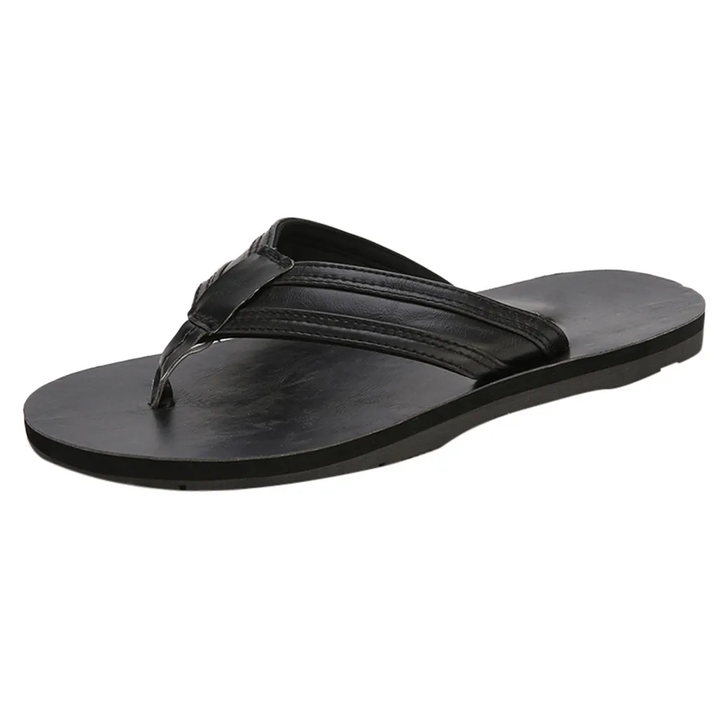 SAGACE/мужские летние пляжные дышащие уличные тапочки Однотонные Вьетнамки Удобные