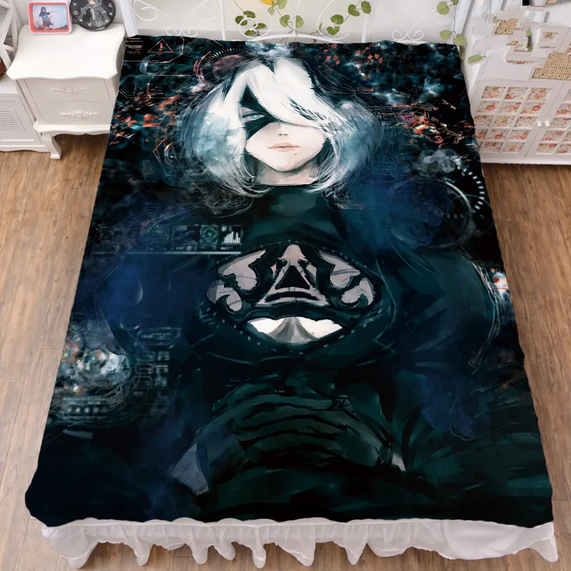 150x200 см японское аниме NieR:Automata YoRHa № 2 Тип B Простыня из молочного волокна и