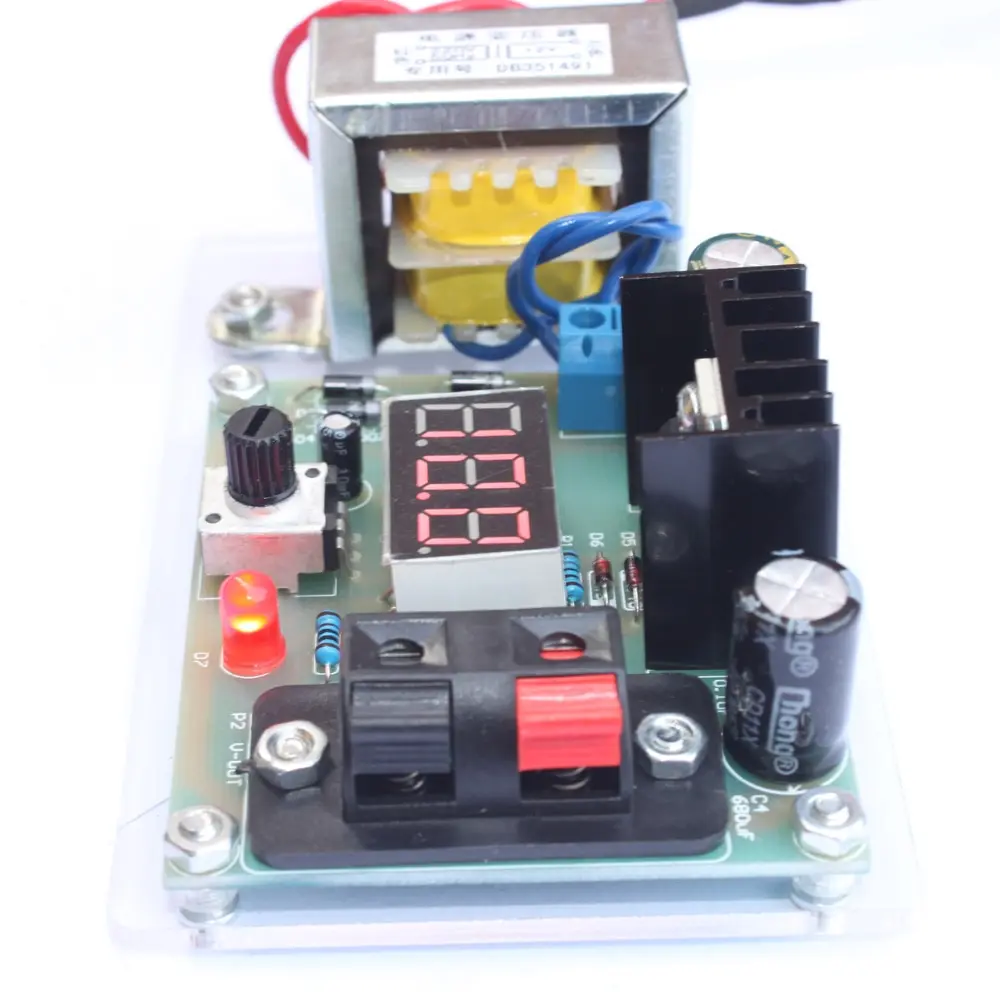 LM317 1 25 В 12 в непрерывно регулируемый источник питания напряжения DIY комплект с