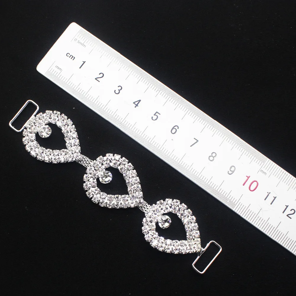 4 шт./лот 110 мм Стразы бикини пряжки Инструменты для наращивания волос кристалл