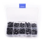 300 шт. M3 нейлоновый черный M-F шестигранные прокладки винтовые гайки Ассортимент Набор стоячий Набор для FPV управления полетом