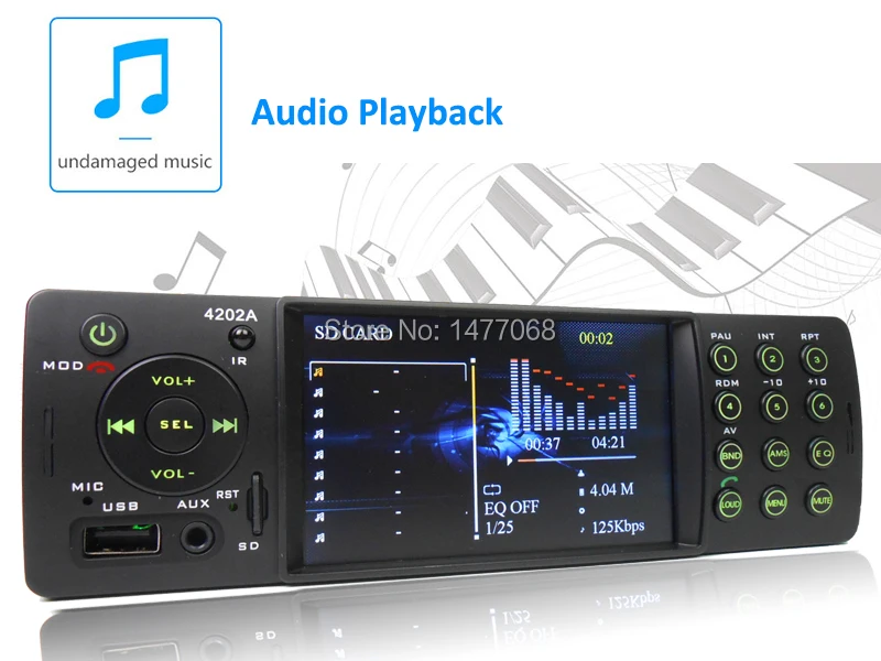 4 дюйма Зеркальное соединение Автомагнитола 1 Din Bluetooth Авторадио MP5 Видеоплеер MP3 USB TF Aux Remotes Головное устройство PHYEE 4202A