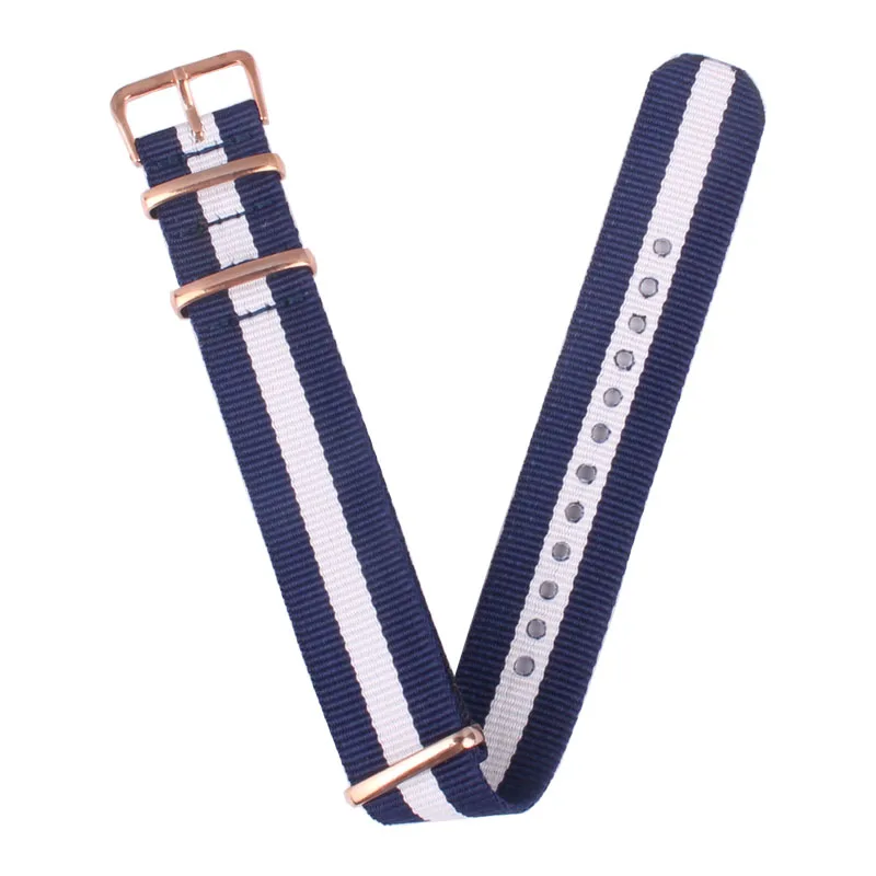 Buy2 получить скидку 10%) Пряжка из розового золота 22 мм полоса Cambo Твердые часы армейские военные nato ткань нейлон Ремешки для наручных часов Ремешки