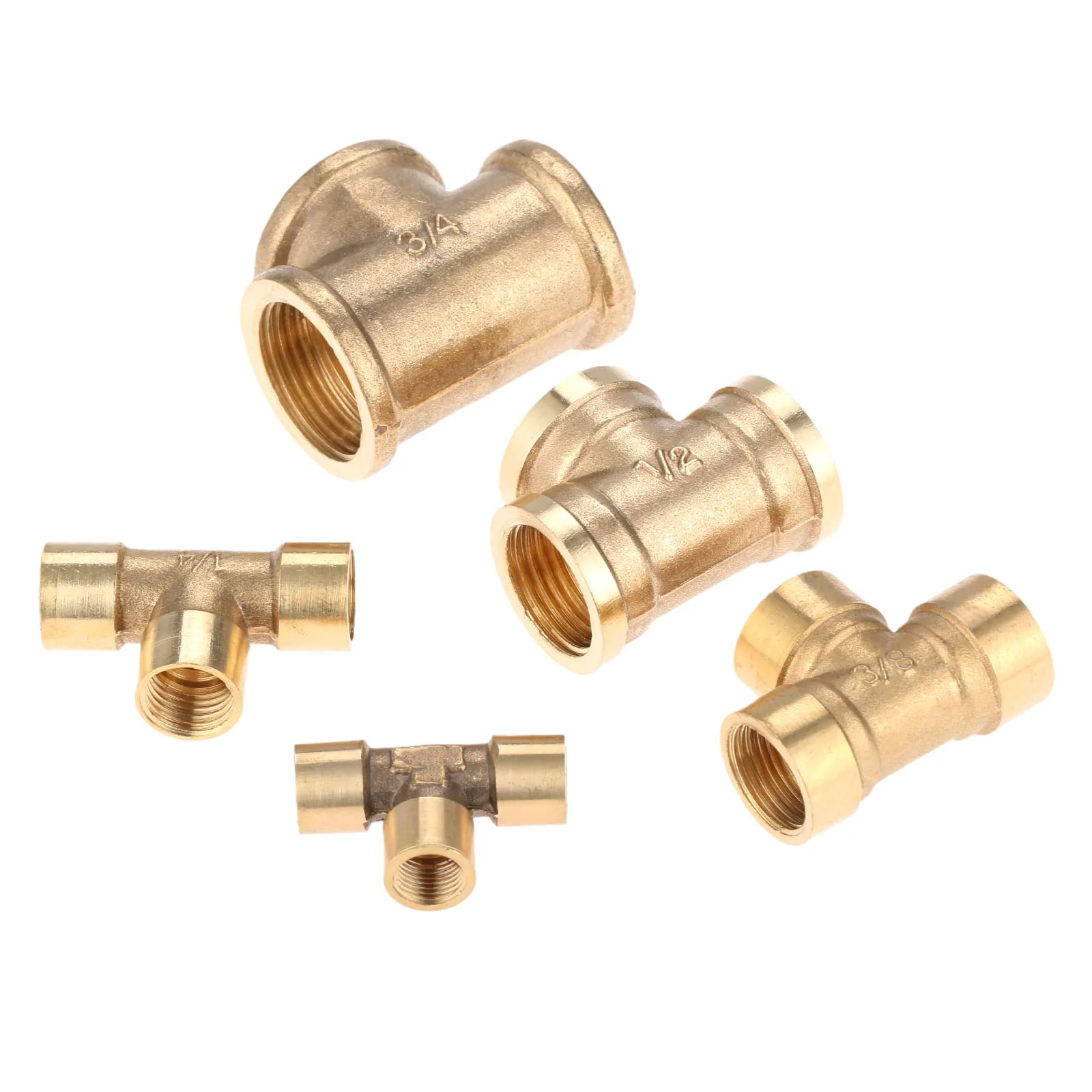 1/8 &quot1/4&quot 3/8 &quot1/2&quot 3/4 &quotс латунным штуцером гнездового разъема нить 3 Way трубы