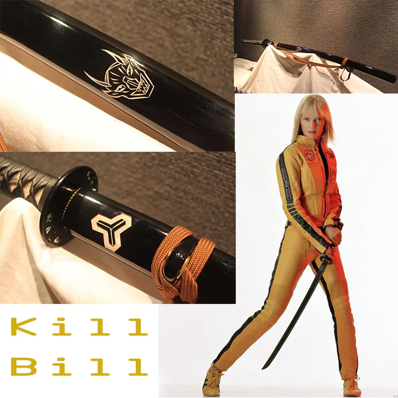 Острые мечи из катаны и самурая Kill Bill ручной работы японские настоящая катана для