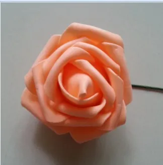 

Wholesale 50PCS 7CM PE Orange Artificial Foam Roses For DIY Wedding Bouquet Wrist Roses Flowers Home Floral Decor